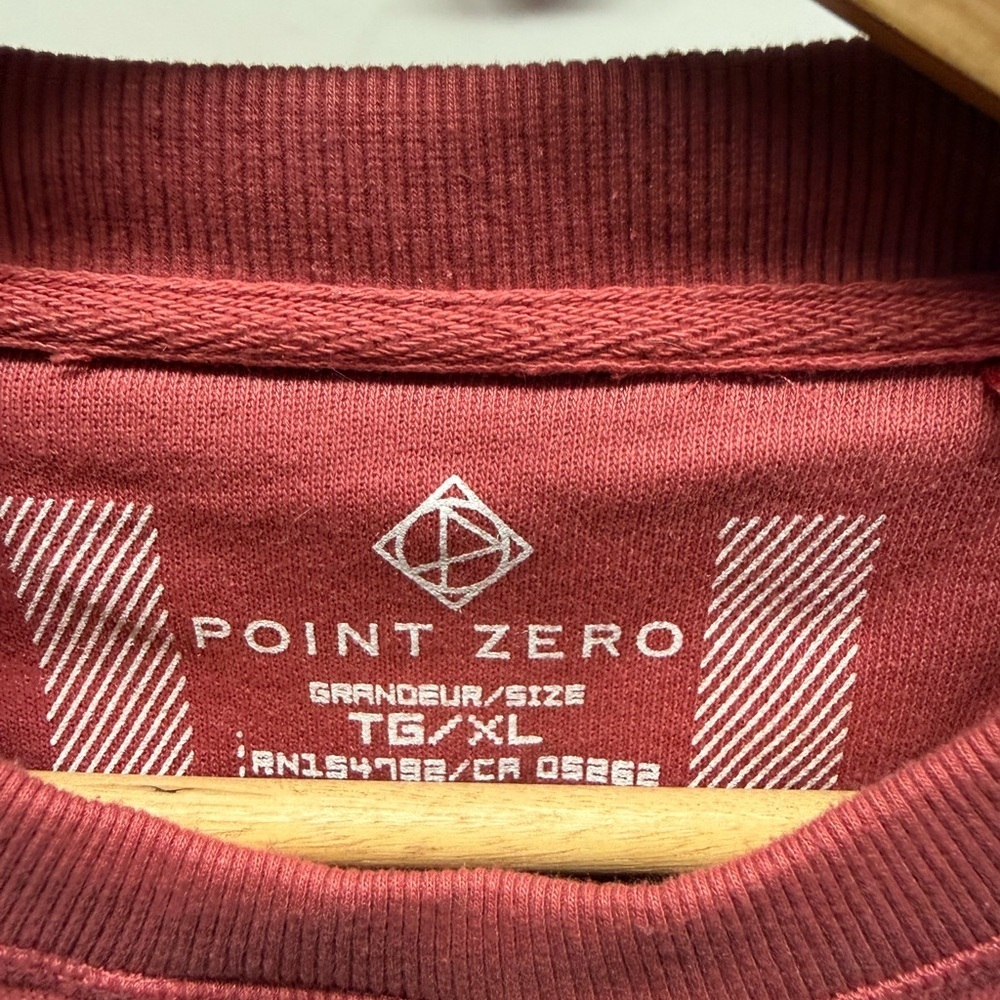 Point Zero Men's Dusty Rose Crewneck Sweatshirt - Picture 3 of 4